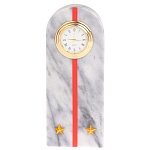 Часы погон МВД подарочные настольные из натурального камня Мрамор Military Clock варинант исполнения - 10 | Loft Concept в Новосибирске