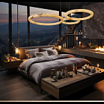 Люстра с 3-мя кольцами из натурального камня Minerals of Light варинант исполнения - 4 | Loft Concept в Новосибирске