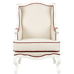 Кресло из массива бука бежевое с растительным орнаментом Raffael Beige Floral Armchair варинант исполнения - 1 | Loft Concept в Новосибирске
