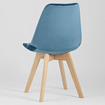 Стул с мягким велюровым сиденьем Arvika Blue варинант исполнения - 5 | Loft Concept в Новосибирске