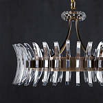 Люстра круглая с прозрачными элементами в форме полумесяца Crescent варинант исполнения - 3 | Loft Concept в Новосибирске