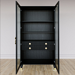 Дизайнерский шкаф витрина Elsa Dreams Black с 4-мя ящиками варинант исполнения - 5 | Loft Concept в Новосибирске