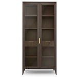 Витрина стеклянная 2-х дверная с ящиками и 5-ю полками Harper Line варинант исполнения - 3 | Loft Concept в Новосибирске