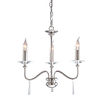 Люстра цвета никель с прозрачными стеклянными подвесками в форме капель Elstead Lighting варинант исполнения - 8 | Loft Concept в Новосибирске