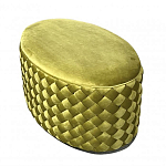 Пуф овальный плетеный оливкового цвета Pool Woven Velour варинант исполнения - 3 | Loft Concept в Новосибирске