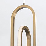 Подвесной светильник золотого цвета с двумя вытянутыми овальными рамками в форме скрепки Eurofase варинант исполнения - 4 | Loft Concept в Новосибирске