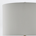 Настольная лампа белого цвета с фарфоровым основанием и латунными акцентами и тканевым абажуром Currey & Company варинант исполнения - 2 | Loft Concept в Новосибирске