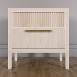 Прикроватная Тумбочка Primo с двумя ящиками Светлый дуб варинант исполнения - 1 | Loft Concept в Новосибирске