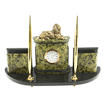 Настольный письменный набор из змеевика и бронзы с декором в виде льва Successful Leader варинант исполнения - 1 | Loft Concept в Новосибирске