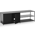 ТВ-тумба из металла с 2-мя дверцами и полками Damian Metal TV Stand варинант исполнения - 3 | Loft Concept в Новосибирске