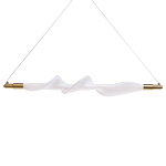 Люстра горизонтальная с волнистым белым плафоном Golden Swirl варинант исполнения - 1 | Loft Concept в Новосибирске