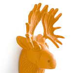 Настенный крючок голова оленя Deer Wall Hook Mustard варинант исполнения - 3 | Loft Concept в Новосибирске