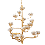 Люстра золотая в виде растения Golden Flower Glade варинант исполнения - 3 | Loft Concept в Новосибирске