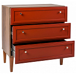 Комод красный из массива бука с 3-мя ящиками Wenge Light варинант исполнения - 3 | Loft Concept в Новосибирске