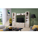 Шкаф-витрина с полками и стеклянной дверкой Satin Furniture варинант исполнения - 3 | Loft Concept в Новосибирске