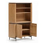 Буфет высокий из дерева манго и металла с открытыми полками и 2-мя дверцами Toinette варинант исполнения - 2 | Loft Concept в Новосибирске