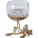 Чаша на ножке из стекла с бронзовыми элементами Bronze Branch варинант исполнения - 1 | Loft Concept в Новосибирске