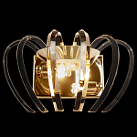 Бра золотого цвета с изогнутыми хрустальными элементами Radiant Ribbons варинант исполнения - 1 | Loft Concept в Новосибирске
