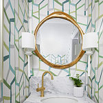 Зеркало в ассиметричной золотой раме Mirror of Aragorn варинант исполнения - 3 | Loft Concept в Новосибирске