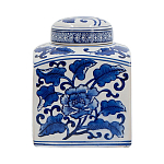 Ваза с крышкой в китайском стиле Oriental Blue & White Ornament Vases варинант исполнения - 2 | Loft Concept в Новосибирске