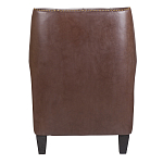 Кресло из натуральной кожи c мягкими подлокотниками на 4-х деревянных ножках из массива бука Joseph Armchair brown варинант исполнения - 3 | Loft Concept в Новосибирске