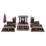 Настольный письменный набор из природного камня обсидиана Team leader варинант исполнения - 1 | Loft Concept в Новосибирске