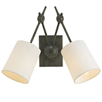 Бра с двумя тканевыми абажурами в форме цилиндра Prerequisites варинант исполнения - 2 | Loft Concept в Новосибирске