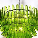 Люстра из семи ярусов зеленого стекла Independence варинант исполнения - 5 | Loft Concept в Новосибирске