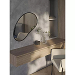 Зеркало асимметричной формы Oval Light Reflection варинант исполнения - 3 | Loft Concept в Новосибирске