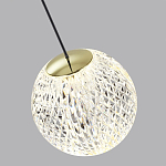 Подвесной светильник с прозрачным рифленым плафоном в форме шара Crystal Globule варинант исполнения - 6 | Loft Concept в Новосибирске