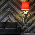 Лампа MANNEQUIN LAMP с абажуром руки на талии варинант исполнения - 3 | Loft Concept в Новосибирске