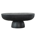 Столик кофейный черного цвета с овальной столешницей и круглым основанием Black Dalmen Table варинант исполнения - 1 | Loft Concept в Новосибирске