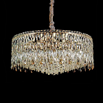 Люстра круглая с хрустальными подвесками на золотистом каркасе Roul Crystal Light варинант исполнения - 7 | Loft Concept в Новосибирске