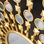 Зеркало-солнце в раме из металла с золотыми с лучами Rays of Peace варинант исполнения - 2 | Loft Concept в Новосибирске