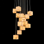 Люстра подвесная с квадратными плафонами из натурального камня Glowing Spheres варинант исполнения - 1 | Loft Concept в Новосибирске