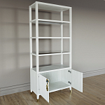 Стеллаж со стеклянными полками Elsa Dreams White варинант исполнения - 5 | Loft Concept в Новосибирске