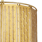 Люстра с золотым фактурным каркасом и тканевым абажуром Lustery Gold варинант исполнения - 1 | Loft Concept в Новосибирске