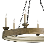 Люстра в форме кольца на 3-х черных цепях Glitter City Lights варинант исполнения - 1 | Loft Concept в Новосибирске