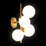 Бра с золотым основанием и 5-ю белыми шарообразными плафонами Bubble варинант исполнения - 3 | Loft Concept в Новосибирске