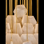 Люстра с фигурными подвесками из натурального камня Glowing Spheres варинант исполнения - 4 | Loft Concept в Новосибирске