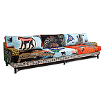 Большой Трехместный Диван с цветным принтом Qalakabusha Large Sofa варинант исполнения - 2 | Loft Concept в Новосибирске