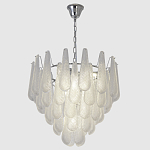 Люстра с подвесками из рифленного стекла в форме капель Textured Glass Chandelier варинант исполнения - 3 | Loft Concept в Новосибирске