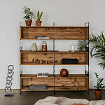 Стеллаж Coste Industrial Oak Rack варинант исполнения - 2 | Loft Concept в Новосибирске