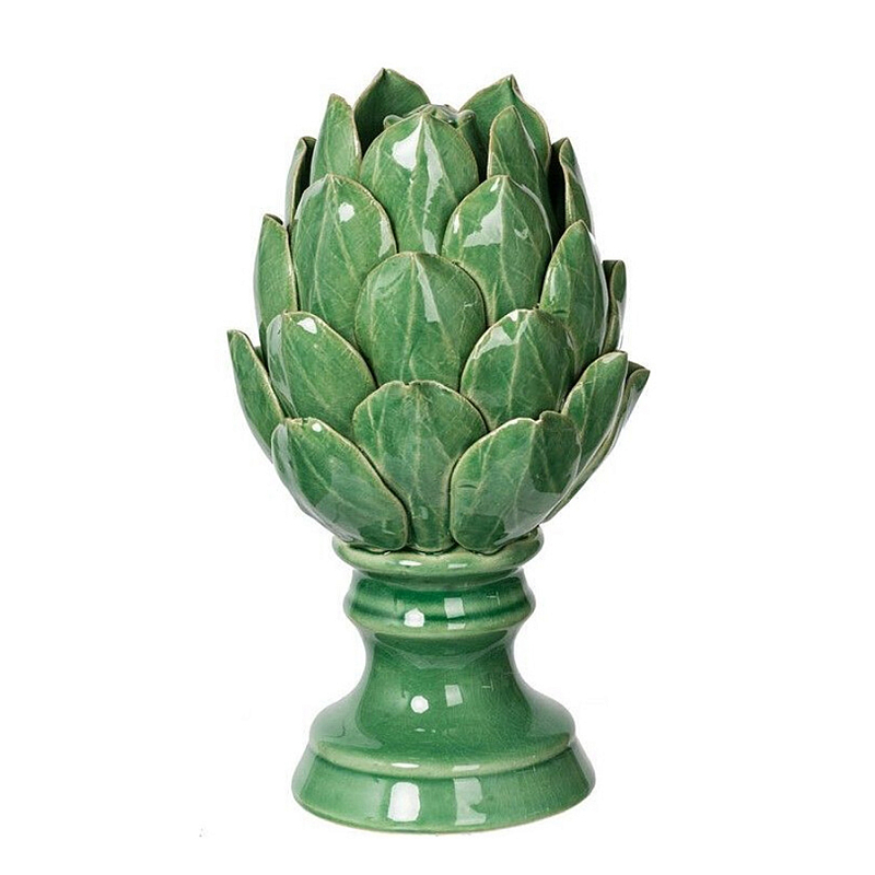 Статуэтка в виде артишока из зелёной керамики с глянцевыми лепестками Artichoke Decor Зеленый Статуэтка в виде артишока из зелёной керамики с глянцевыми лепестками Artichoke Decor Зеленый в Новосибирске | Loft Concept