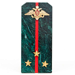 Сувенир Погон ВС из натурального камня змеевик Souvenir Epaulets варинант исполнения - 2 | Loft Concept в Новосибирске