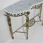 Консоль бронзовая с мраморной столешницей Bronze Console варинант исполнения - 1 | Loft Concept в Новосибирске