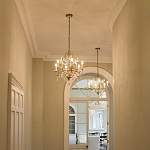 Люстра подвеная с 4-мя лампами и стеклянными подвесками в классическом стиле Feiss варинант исполнения - 2 | Loft Concept в Новосибирске