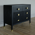 Бельевой Комод с 4 ящиками Elsa Dreams Black варинант исполнения - 1 | Loft Concept в Новосибирске