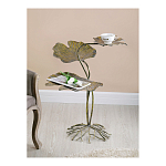 Столик приставной с тремя столешницами Тропические листья Tropical Forest gold варинант исполнения - 5 | Loft Concept в Новосибирске