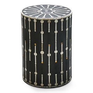 Дизайнерские приставной столик с инкрустацией Mandika Bone Inlay Stool